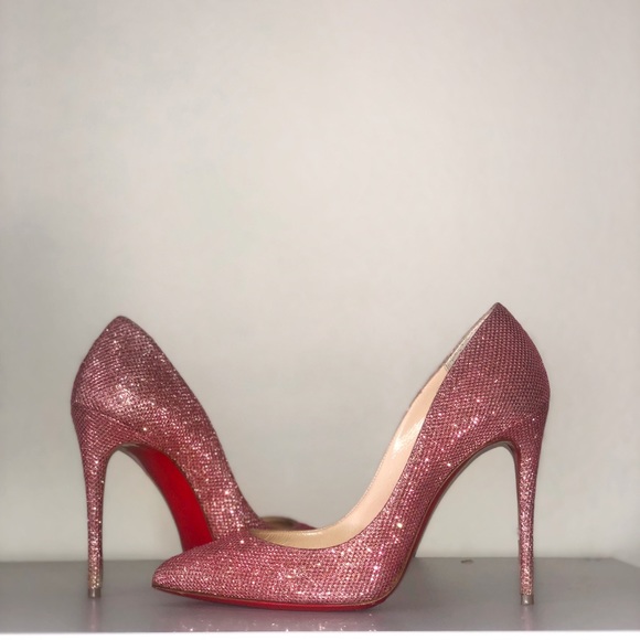 Christian Louboutin Shoes - 💕Pink lady💕louboutin pink glitter Pigalle Follie